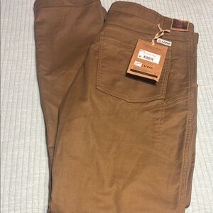 Tan Chinos Straight-Leg Cotton Blend